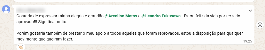 Depoimento de aluno aprovado 3