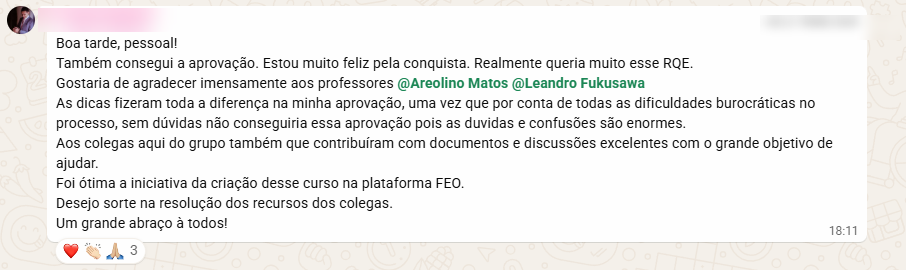 Depoimento de aluno aprovado 6
