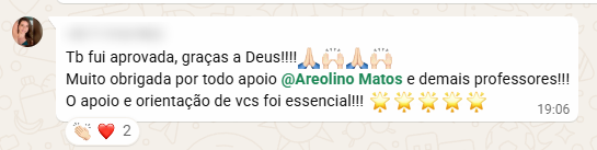 Depoimento de aluno aprovado 2