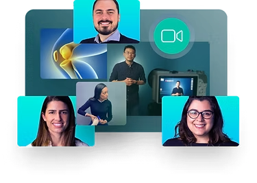 Mockup da plataforma Star Cursos com vídeos, professores e aulas de fisioterapia